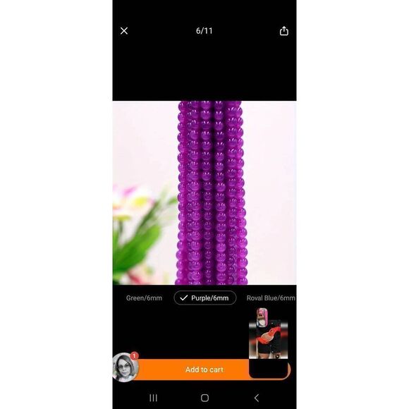 20glass beads+20 copper diomond spacers - Picture 4 of 12